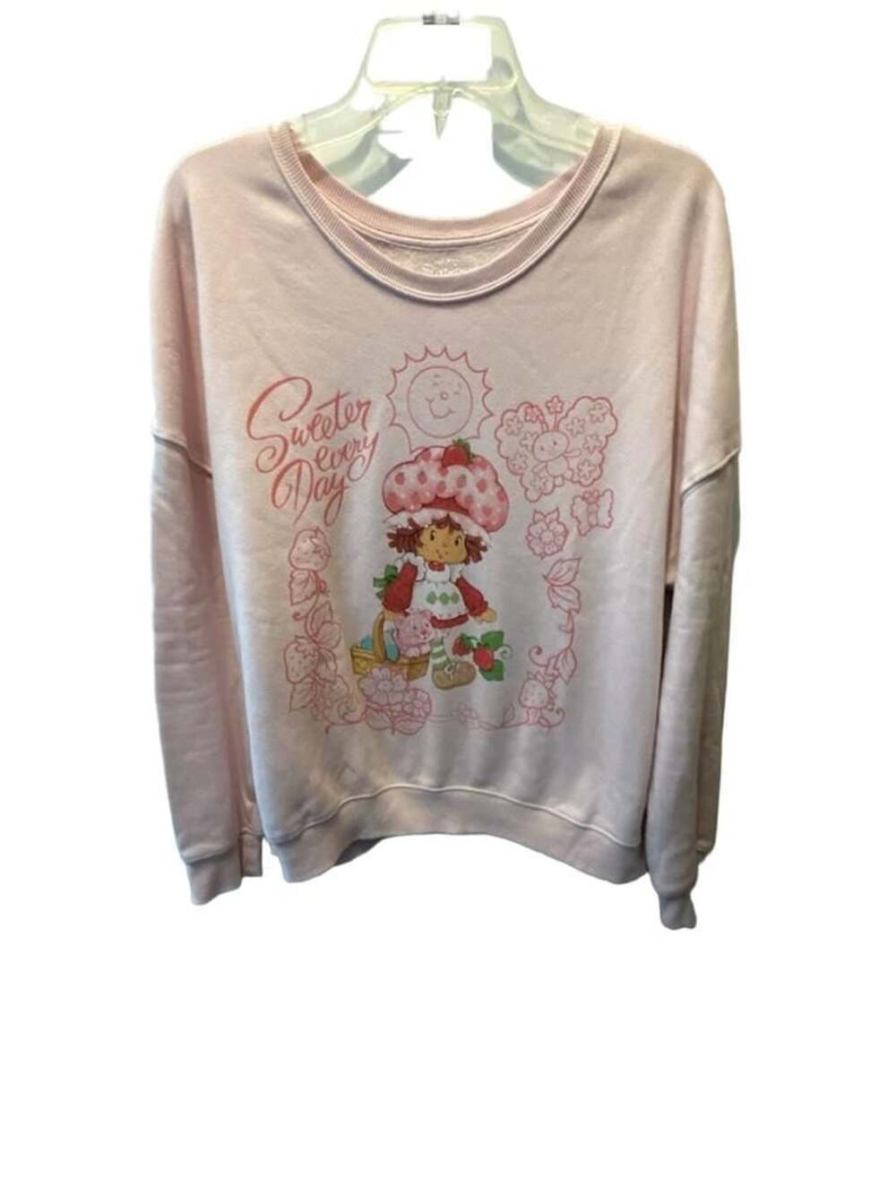 Women's Strawberry Shortcake Cozy Graphic Sweatshirt- Pink XS